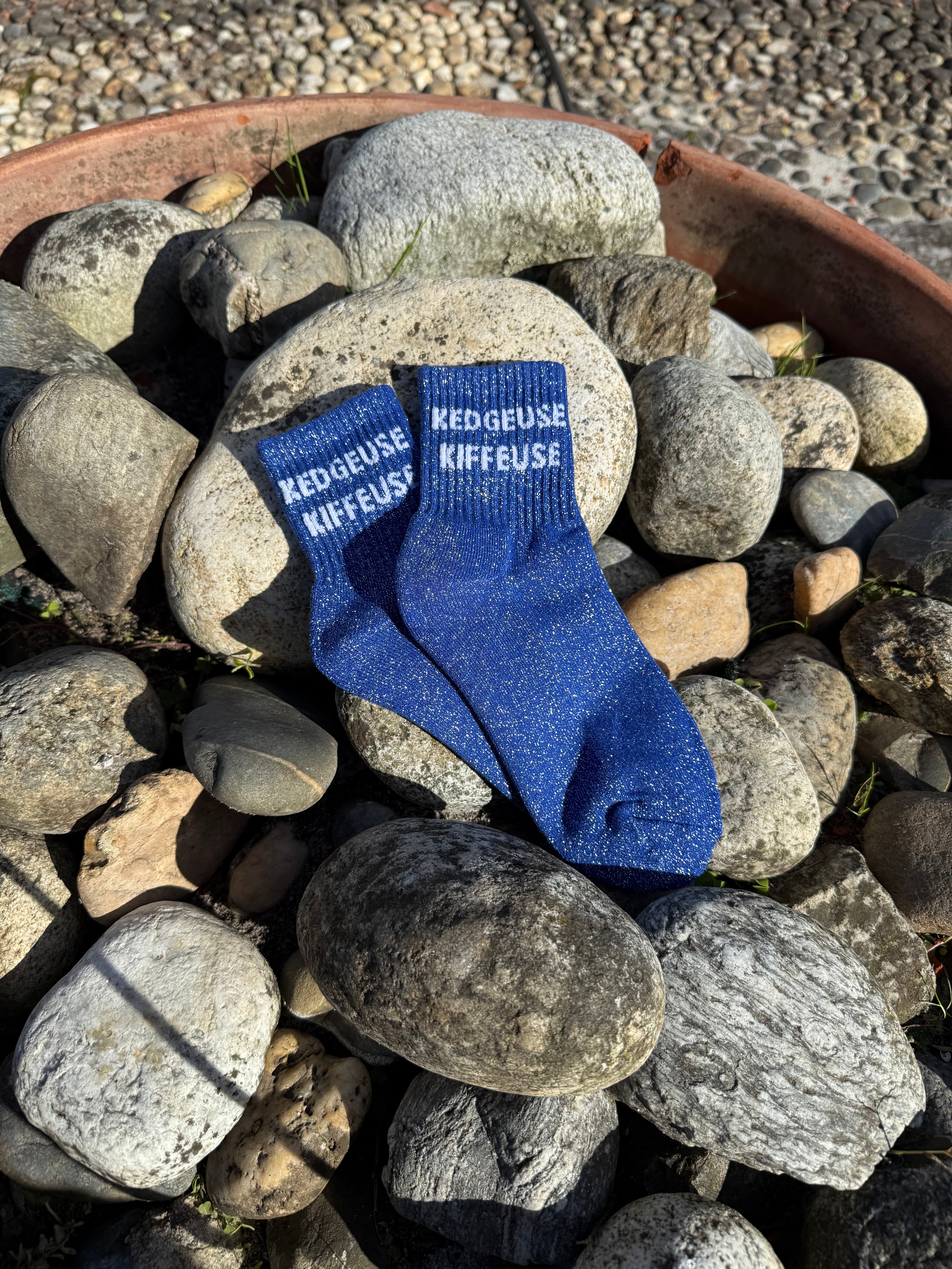 CHAUSSETTES K-KIFFEUSE - Bleu pailleté