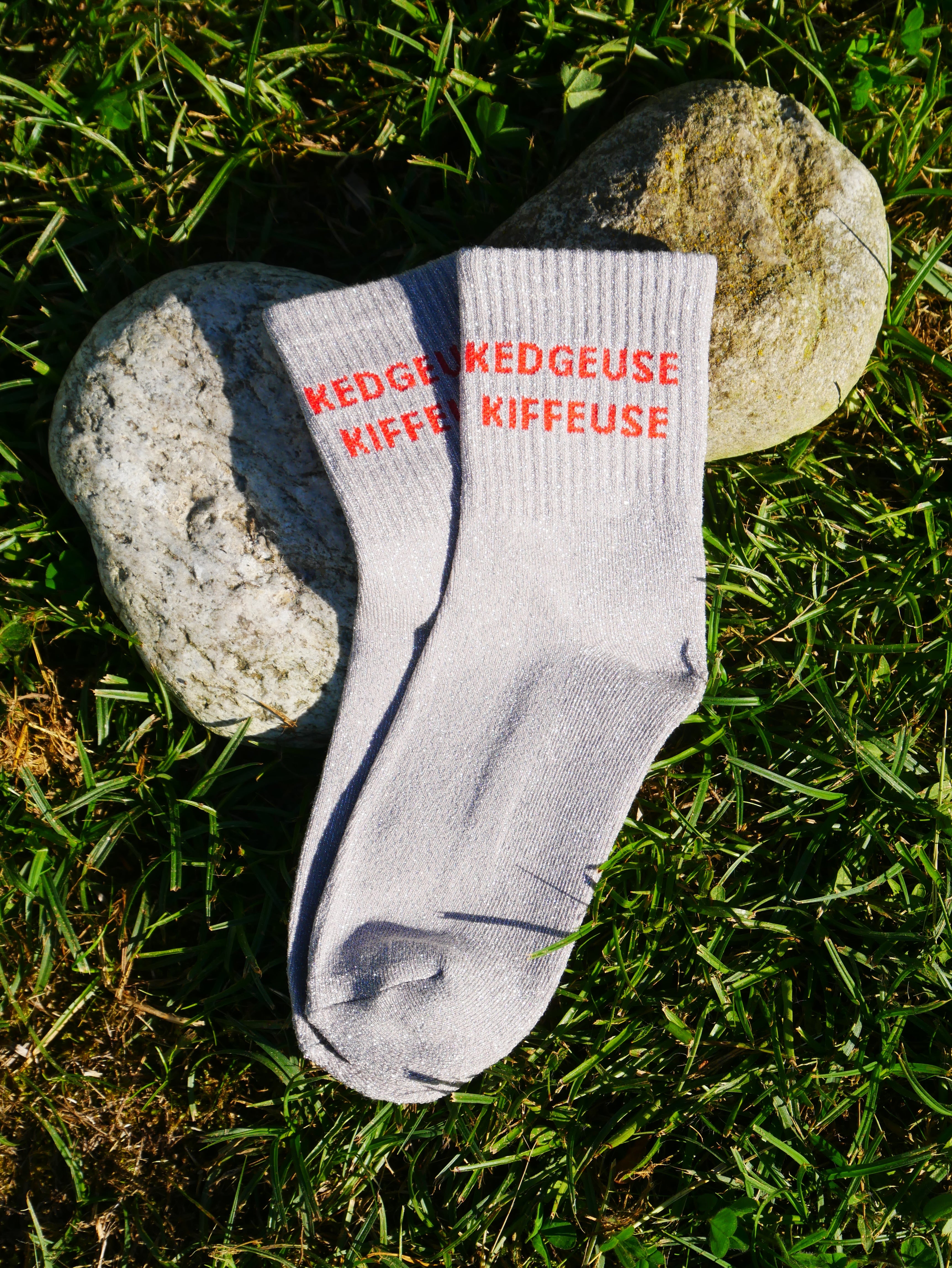 CHAUSSETTES K-KIFFEUSE - Grise pailleté